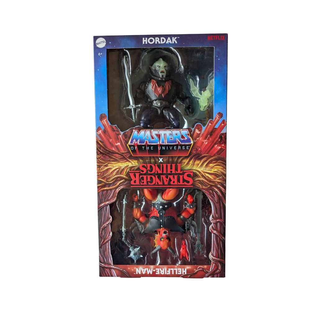 Mattel - Masters of the Universe x Stranger Things - Origins - Hordak & Hellfire-Man - Neuf/Scellé - Pack de 2 figurines
