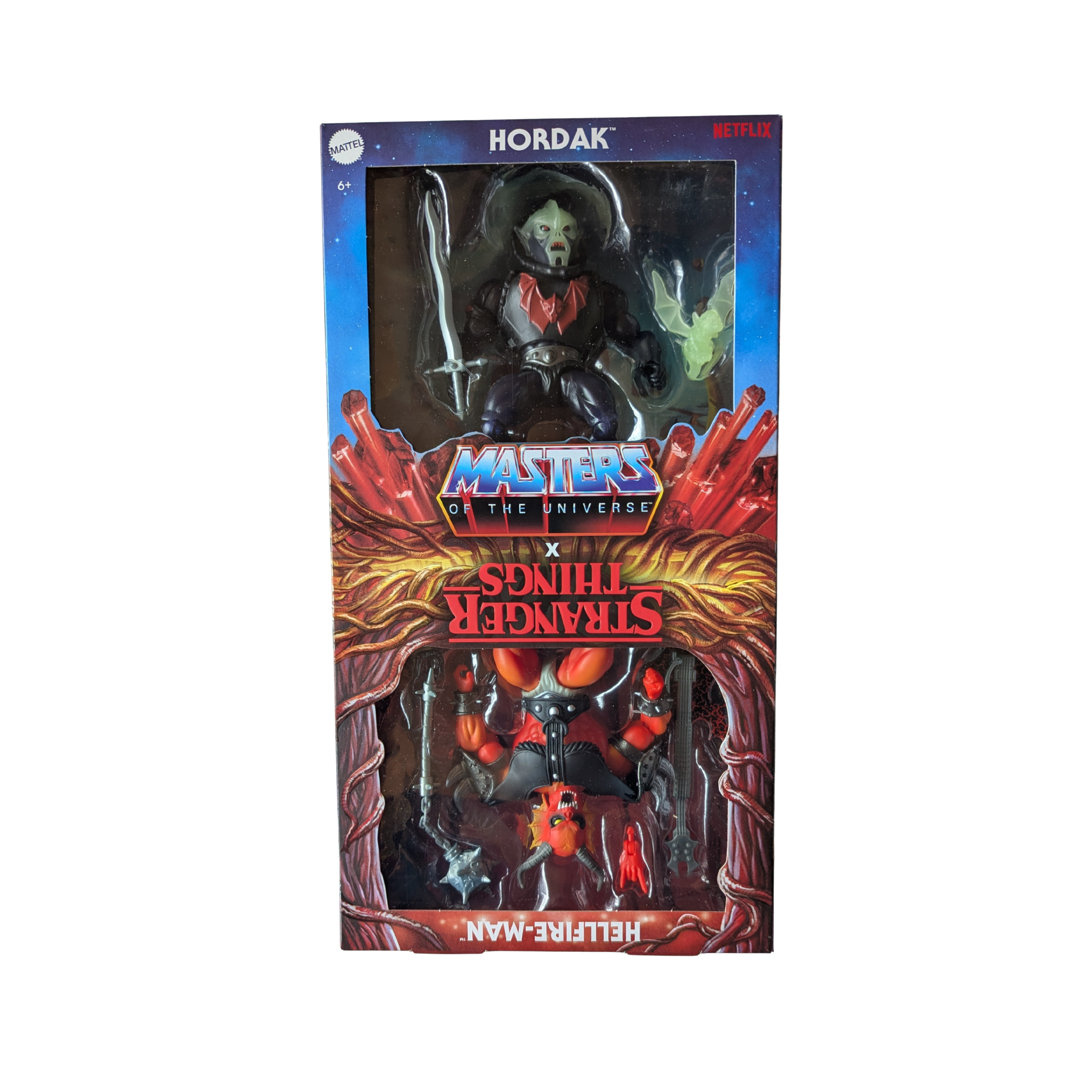 Mattel - Masters of the Universe x Stranger Things - Origins - Hordak & Hellfire-Man - Neuf/Scellé - Pack de 2 figurines