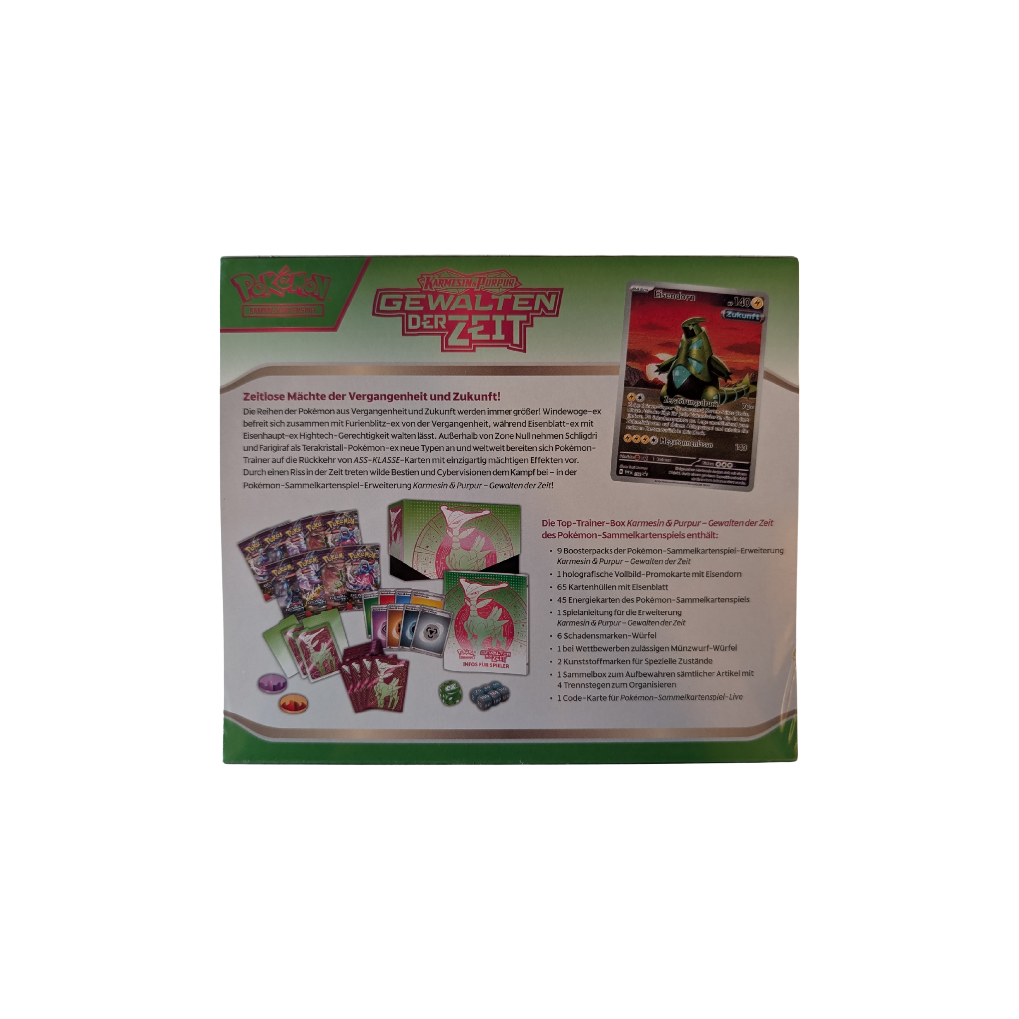 Pokemon - Gewalten der Zeit Top-Trainer Box - Eisenblatt