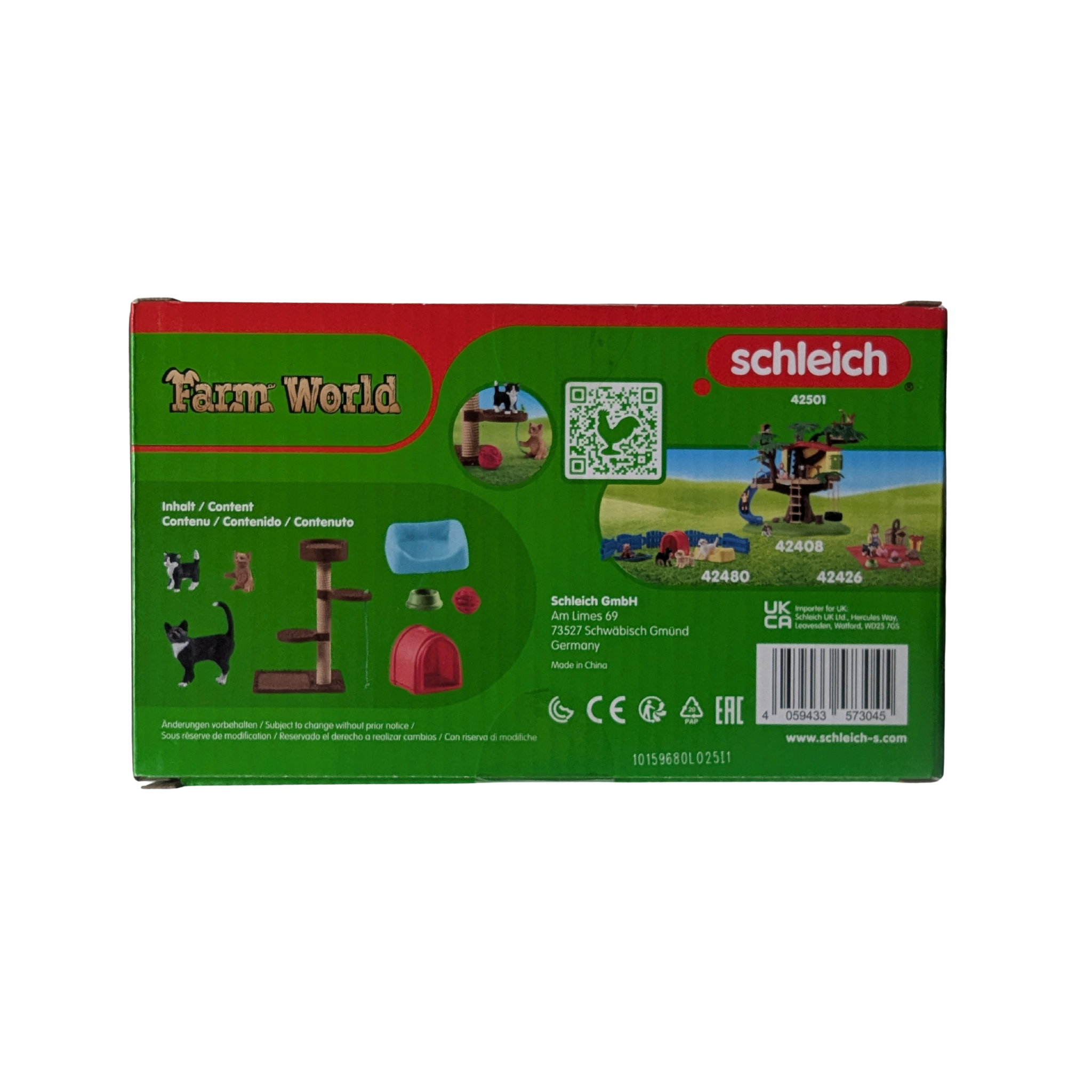 Schleich - Farm World - 42501 – Spielspaß für niedliche Katzen – Neu/OVP - Figurenset