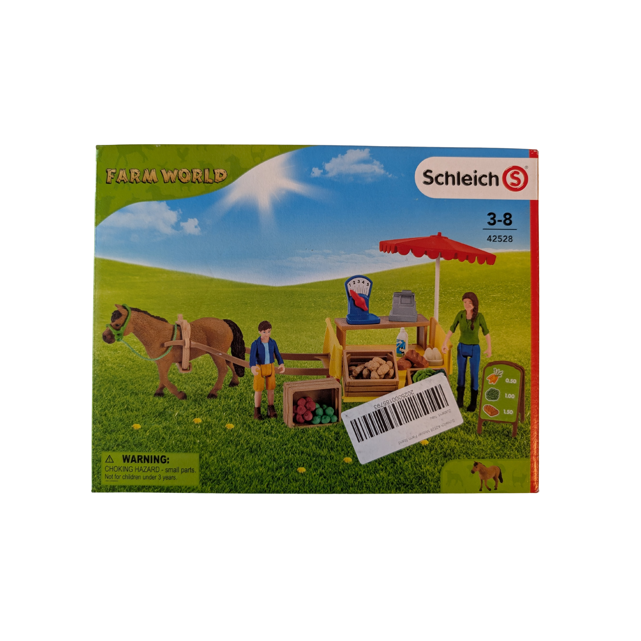 Schleich Farm World 42528 – Mobiler Farm Stand mit Figur & Zubehör – Neu/OVP – Spielset