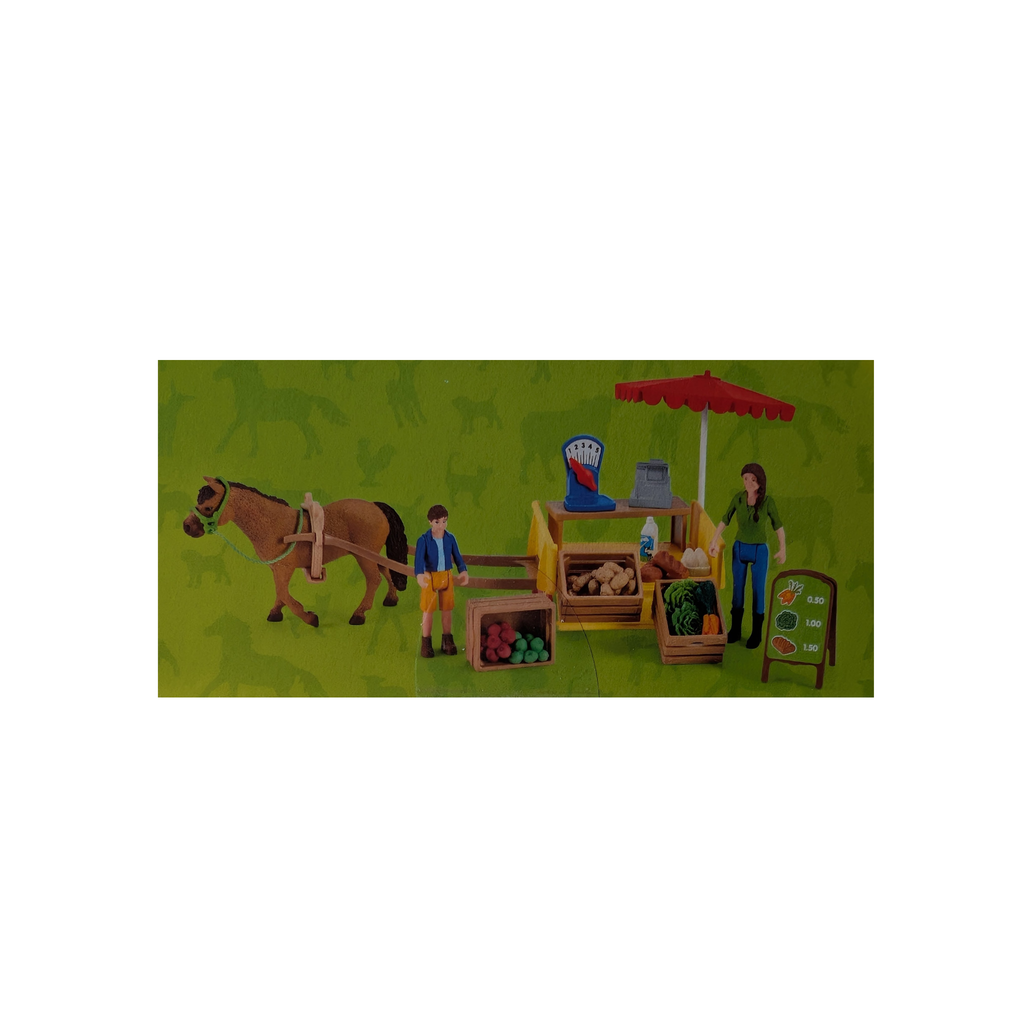Schleich Farm World 42528 – Stand de ferme mobile avec figurine et accessoires – Neuf/OVP – Coffret de jeu