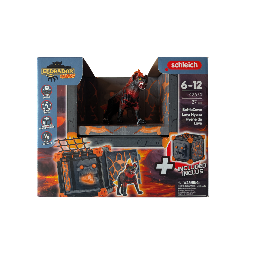 Schleich - 42674 - Battle Cave Hyène de Lave - Neuf/Emballage d'origine - Playset et figurine