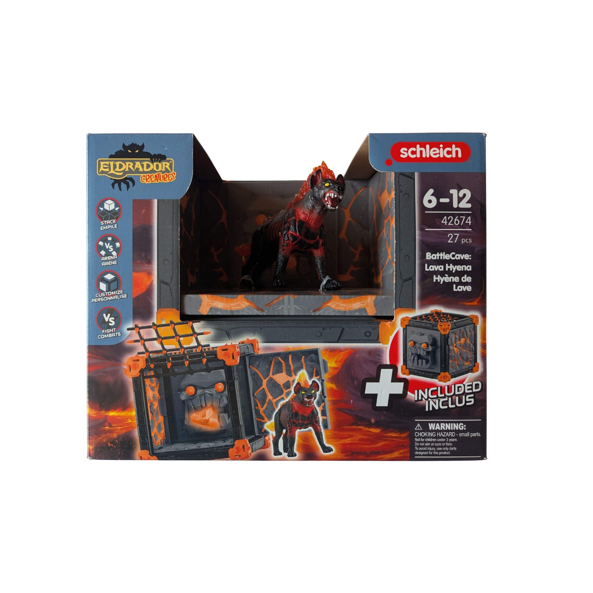 Schleich - 42674- Battle Cave Lavahyäne - Neu/OVP - Playset und Figur