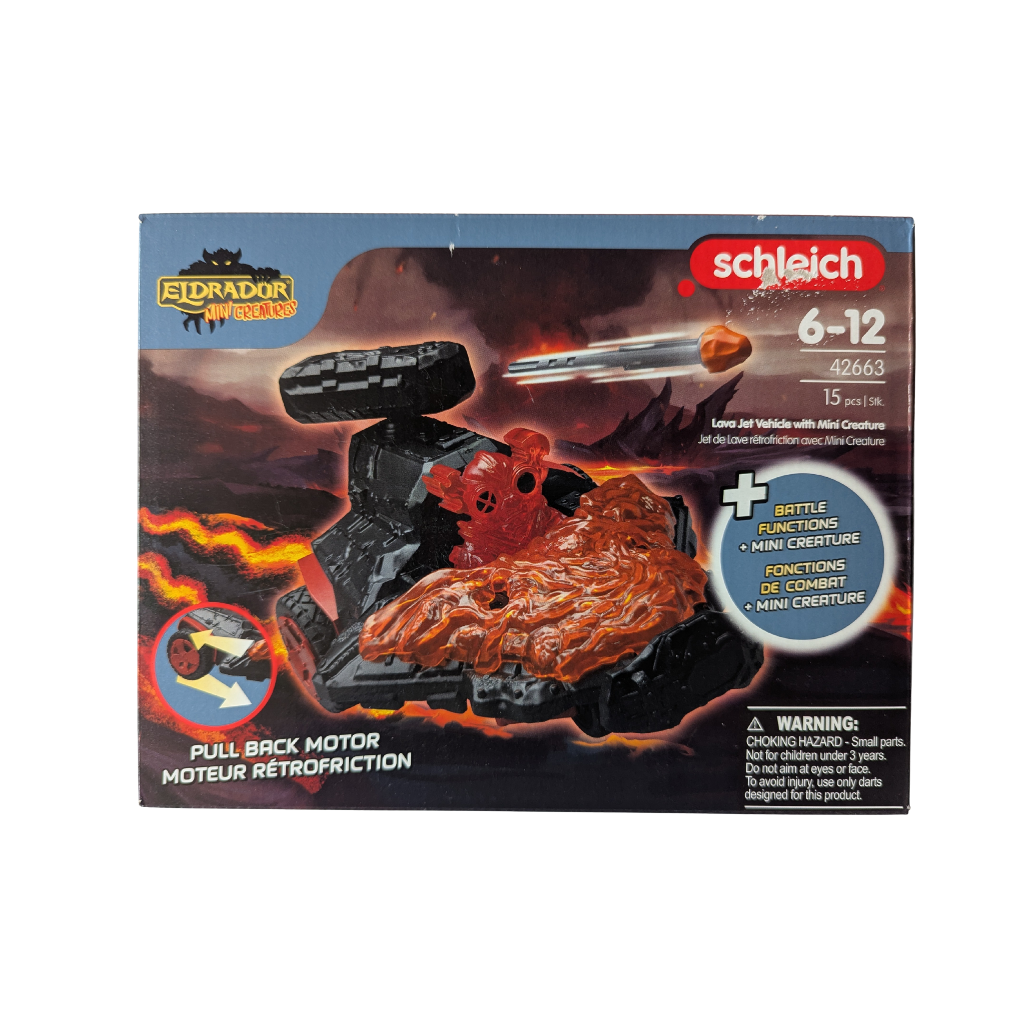 Schleich - Eldrador - 42663 - Lava Düsenjet Fahrzeug mit Mini Creature - Neu/OVP - Spielset