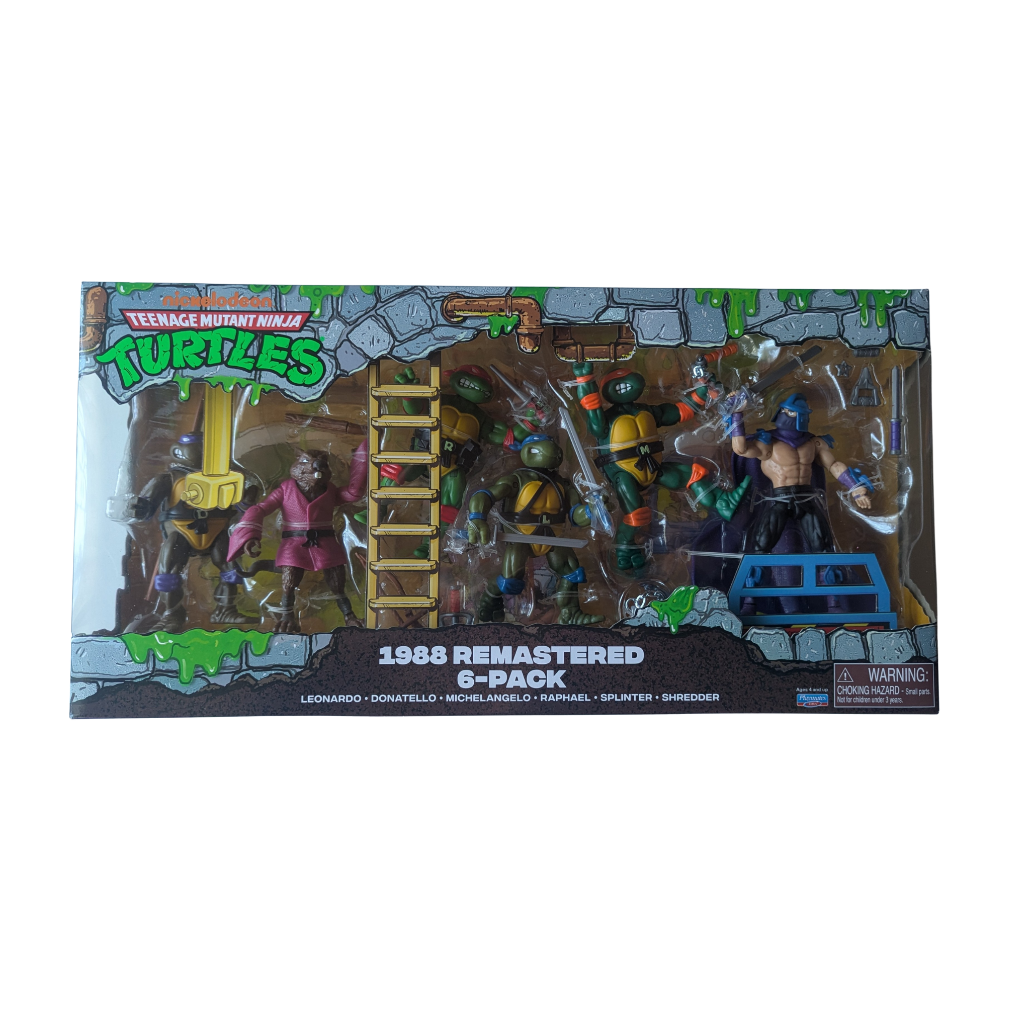 Playmates - Teenage Mutant Ninja Turtles - 1988 Remastered - 6er‑Pack - Actionfiguren