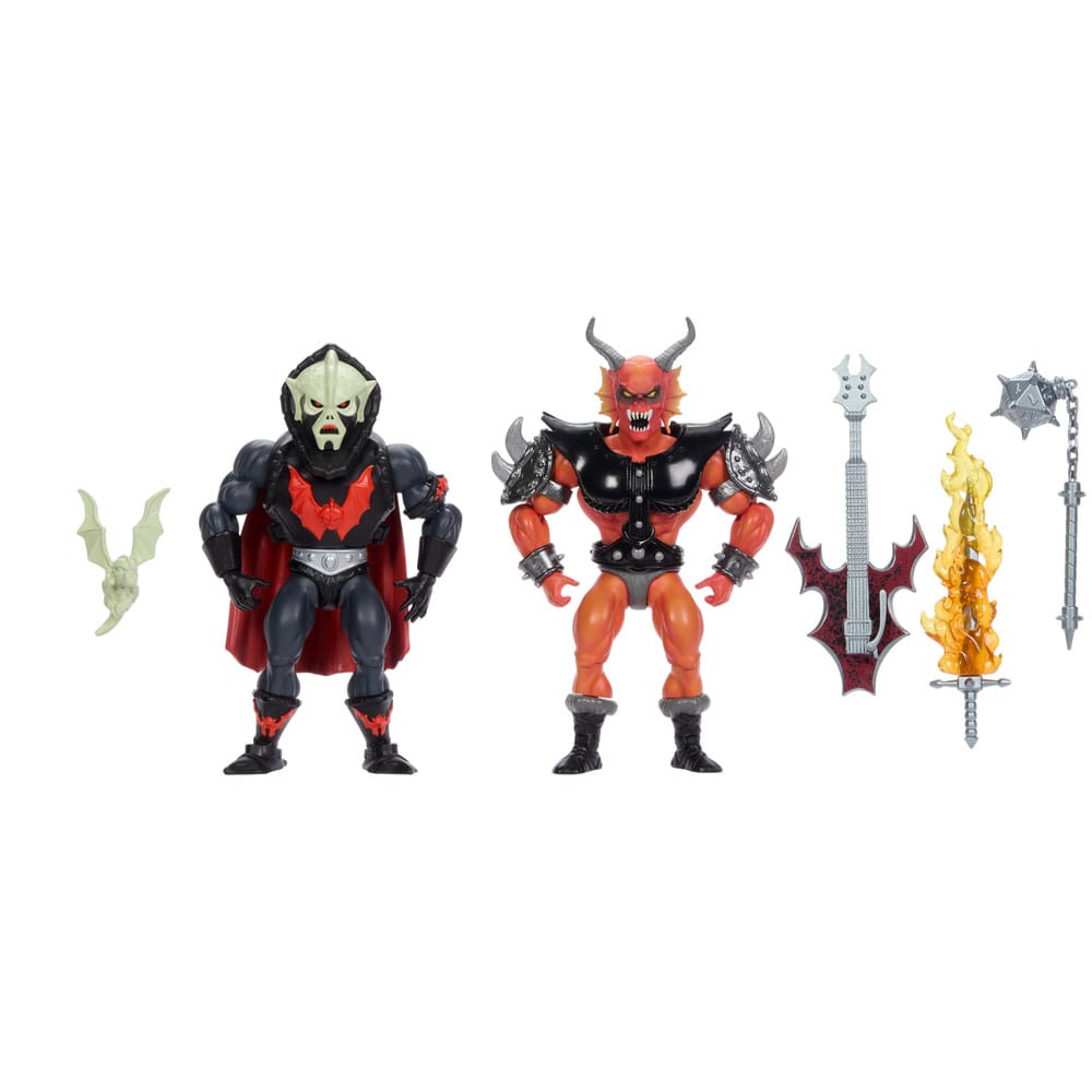 Mattel - Masters of the Universe x Stranger Things - Origins - Hordak & Hellfire-Man - Neuf/Scellé - Pack de 2 figurines